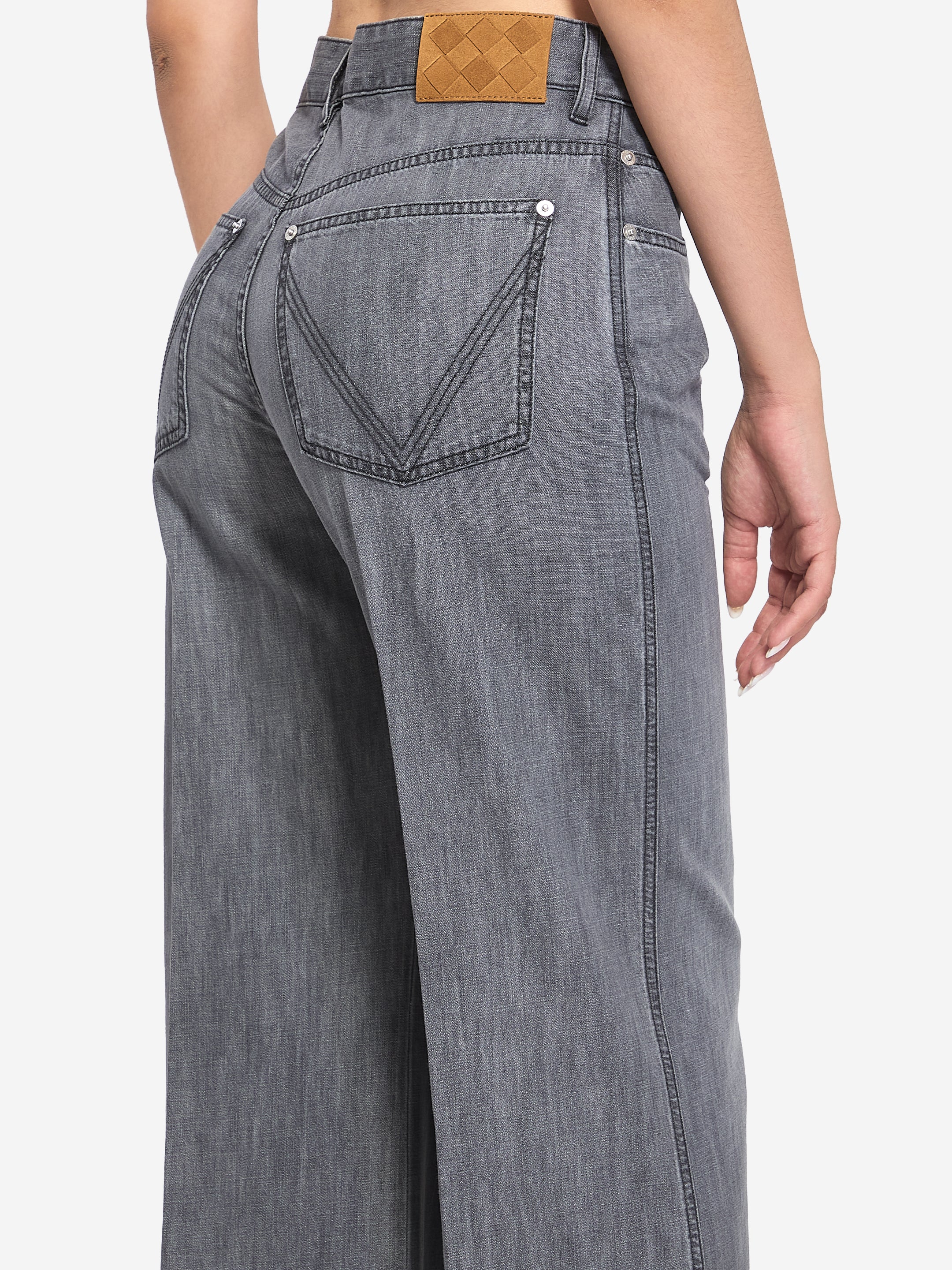 BOTTEGA VENETA 40 denim palazzo jeans