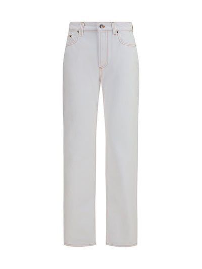 high-waisted jeans