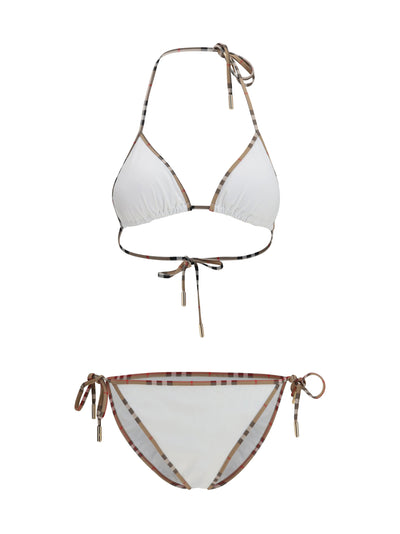 check detail triangle bikini