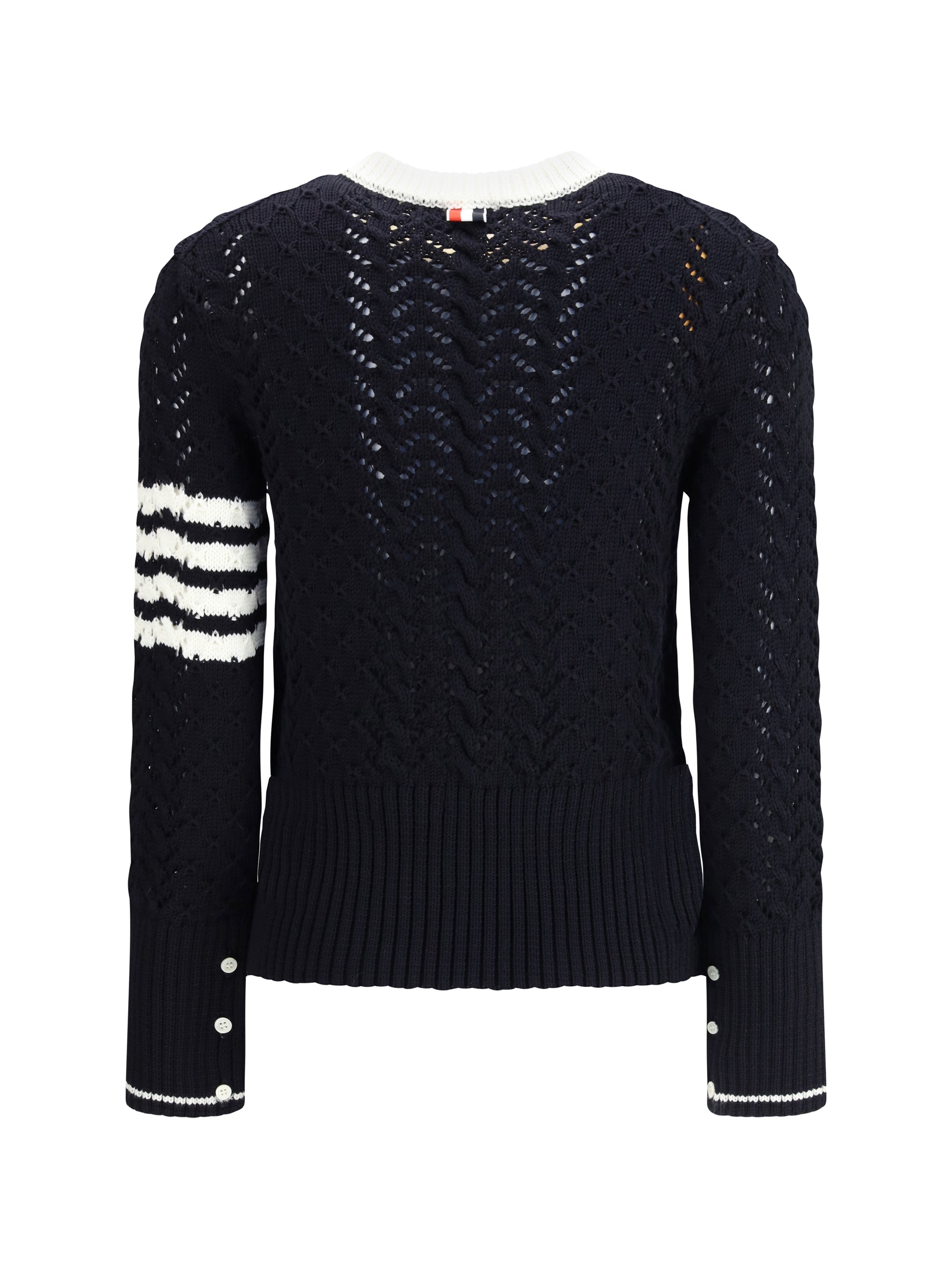 THOM BROWNE 38 pointelle sweater