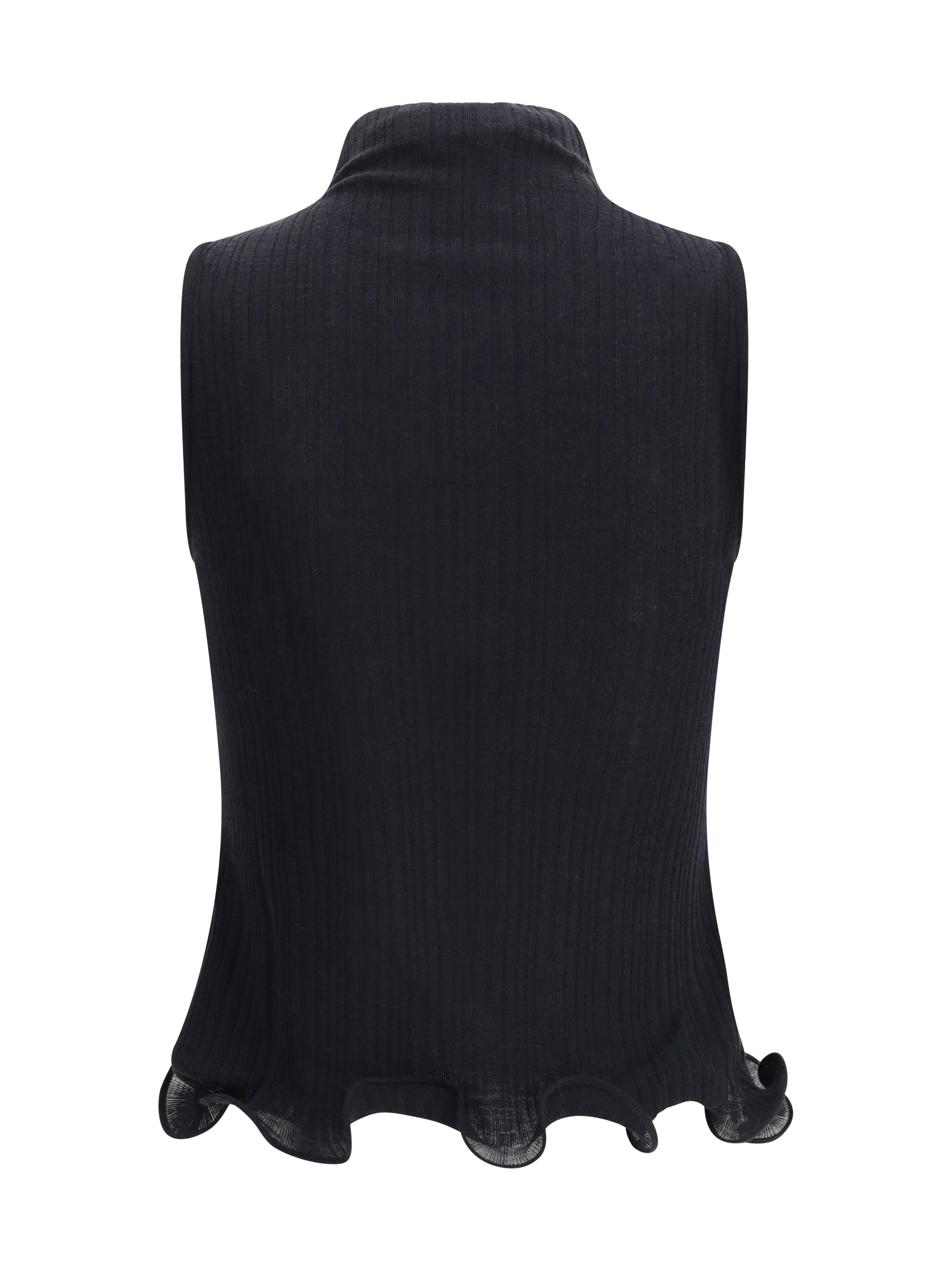 FENDI 40 sleeveless virgin wool top
