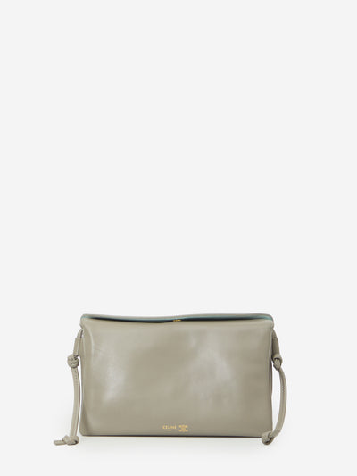 light graphite trio flap crossbody bag
