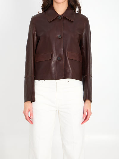 fem vintage leather jacket