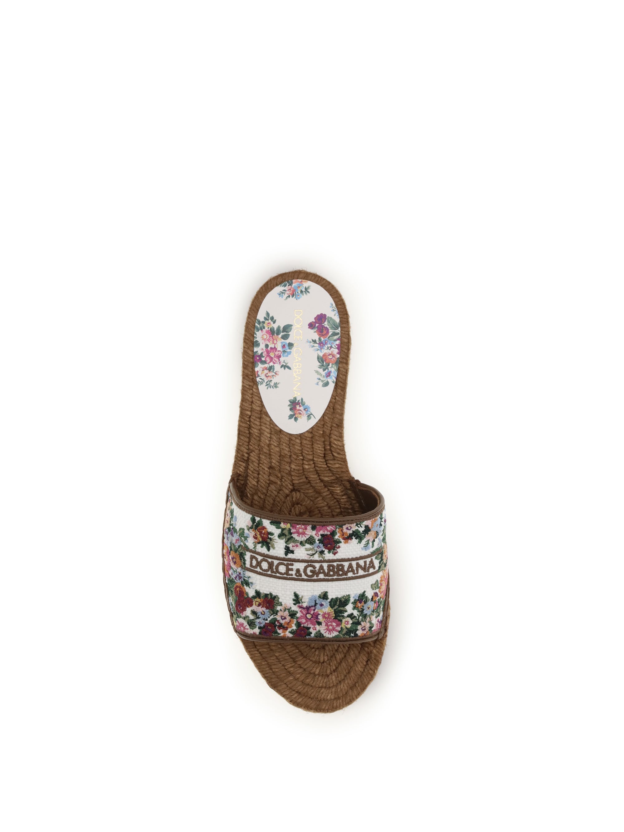 DOLCE & GABBANA 36 embroidered espadrille sandals