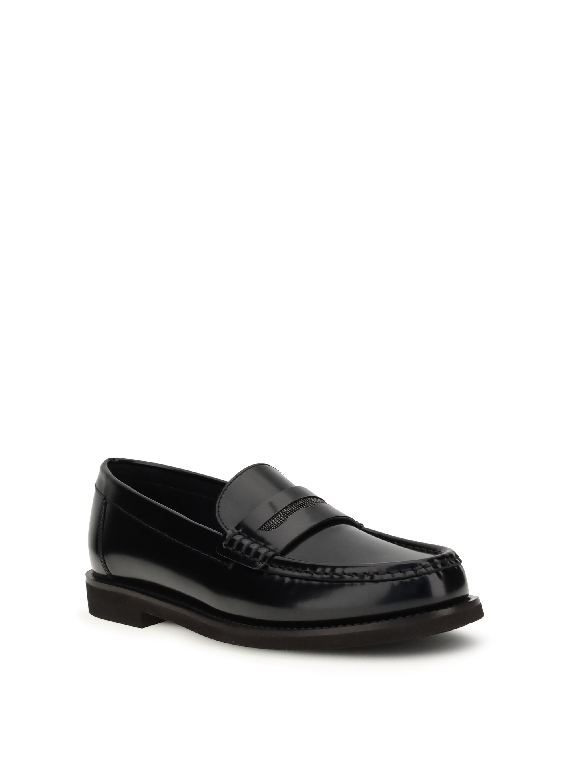 BRUNELLO CUCINELLI 38.5 loafers with jewel decoration