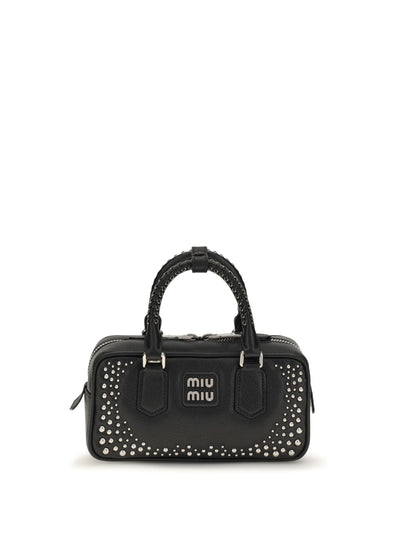 arcadie studded leather handbag