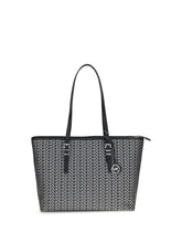 MICHAEL KORS OS quinn large jacquard logo tote bag