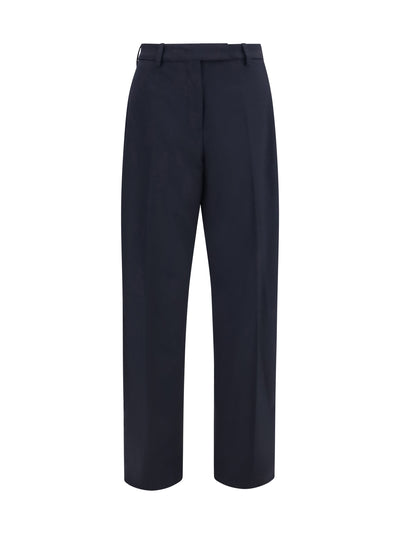 straight-leg wool-blend pants
