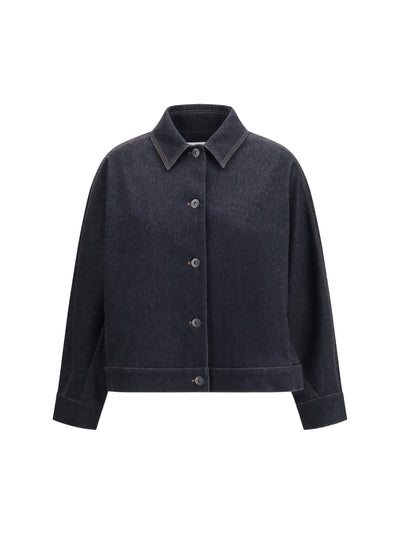 denim print jersey jacket
