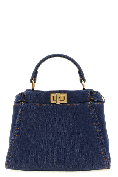 peekaboo mini denim handbag
