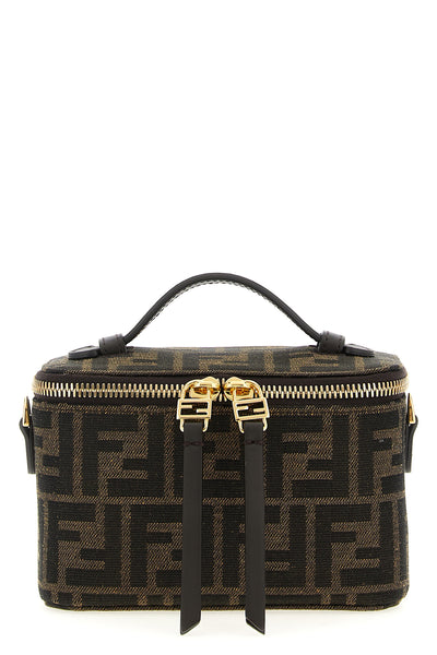 fendi vanity ff jacquard fabric handbag