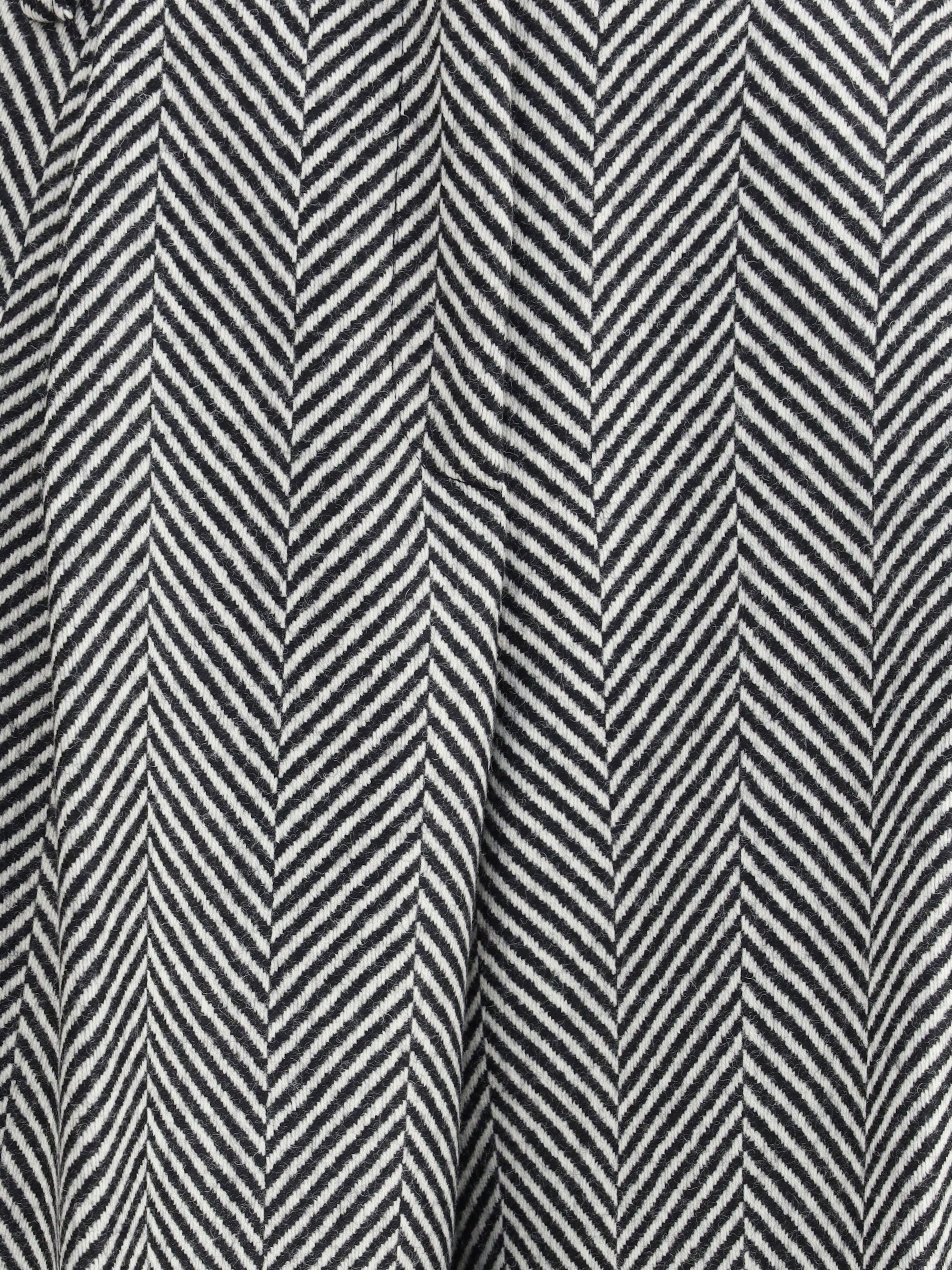 FORTE_FORTE II high-waisted wool trousers with chevron pattern