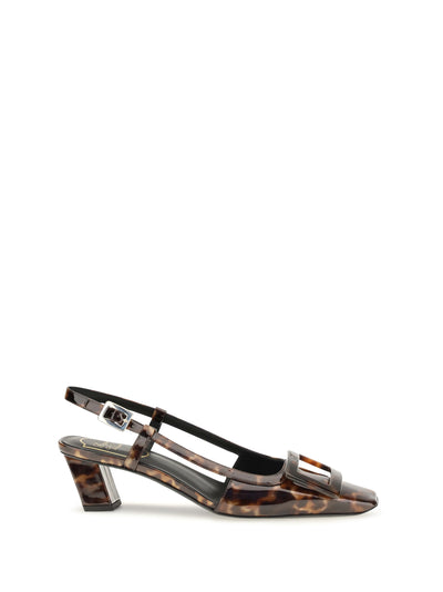 tortoiseshell belle vivier slingback pumps