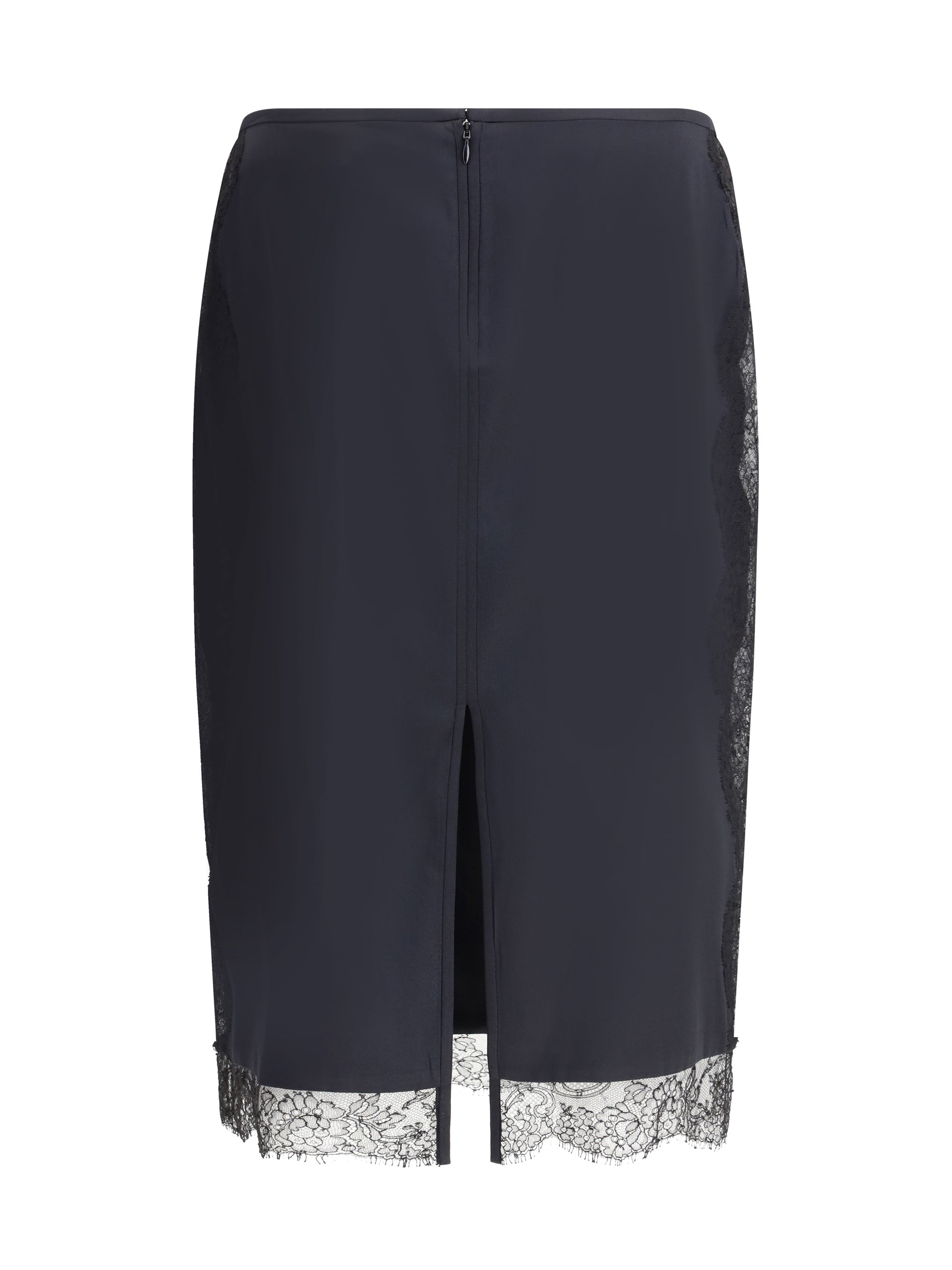 TOM FORD 42 satin skirt with lace details