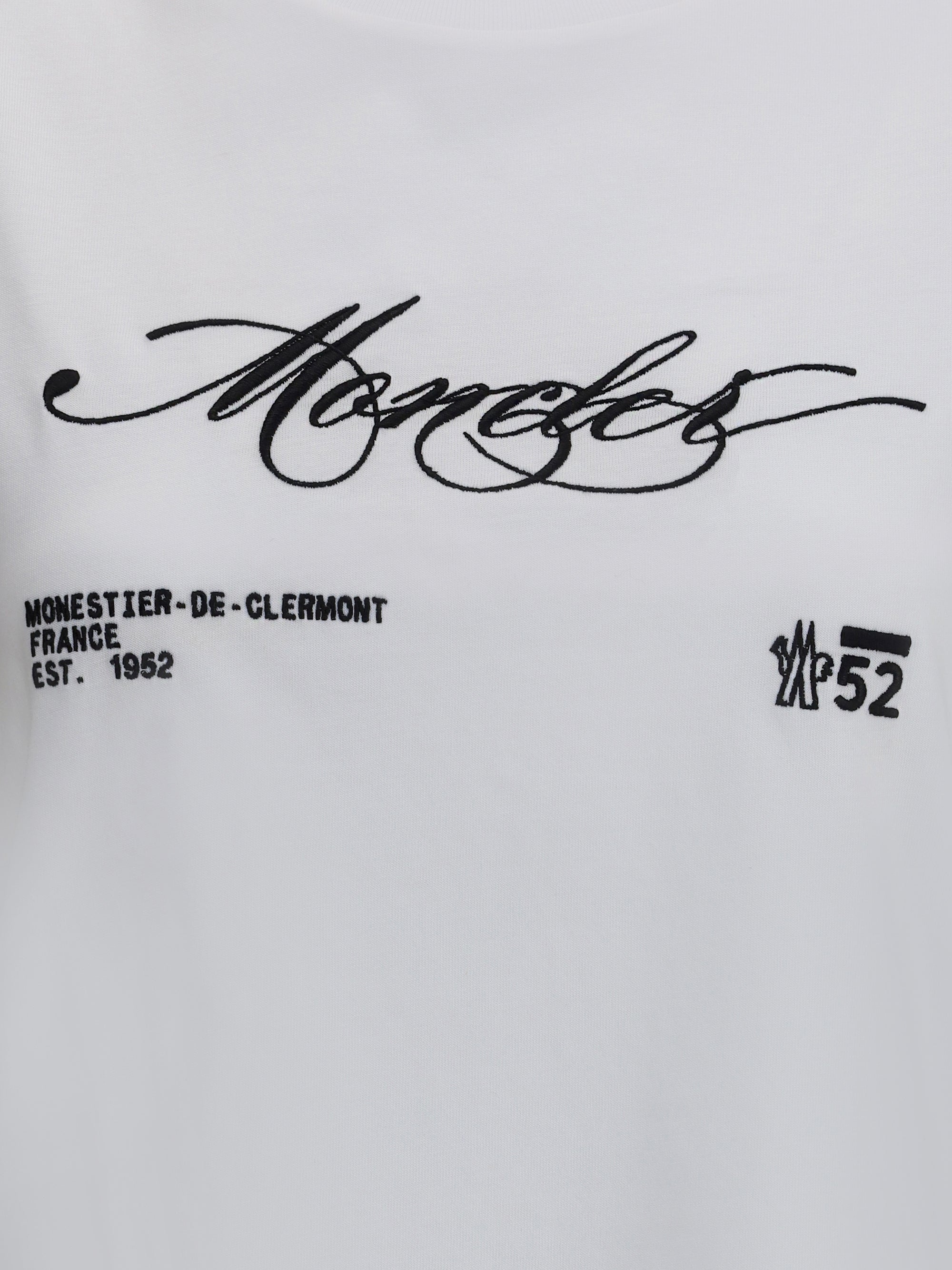 MONCLER XS logo crop t-shirt