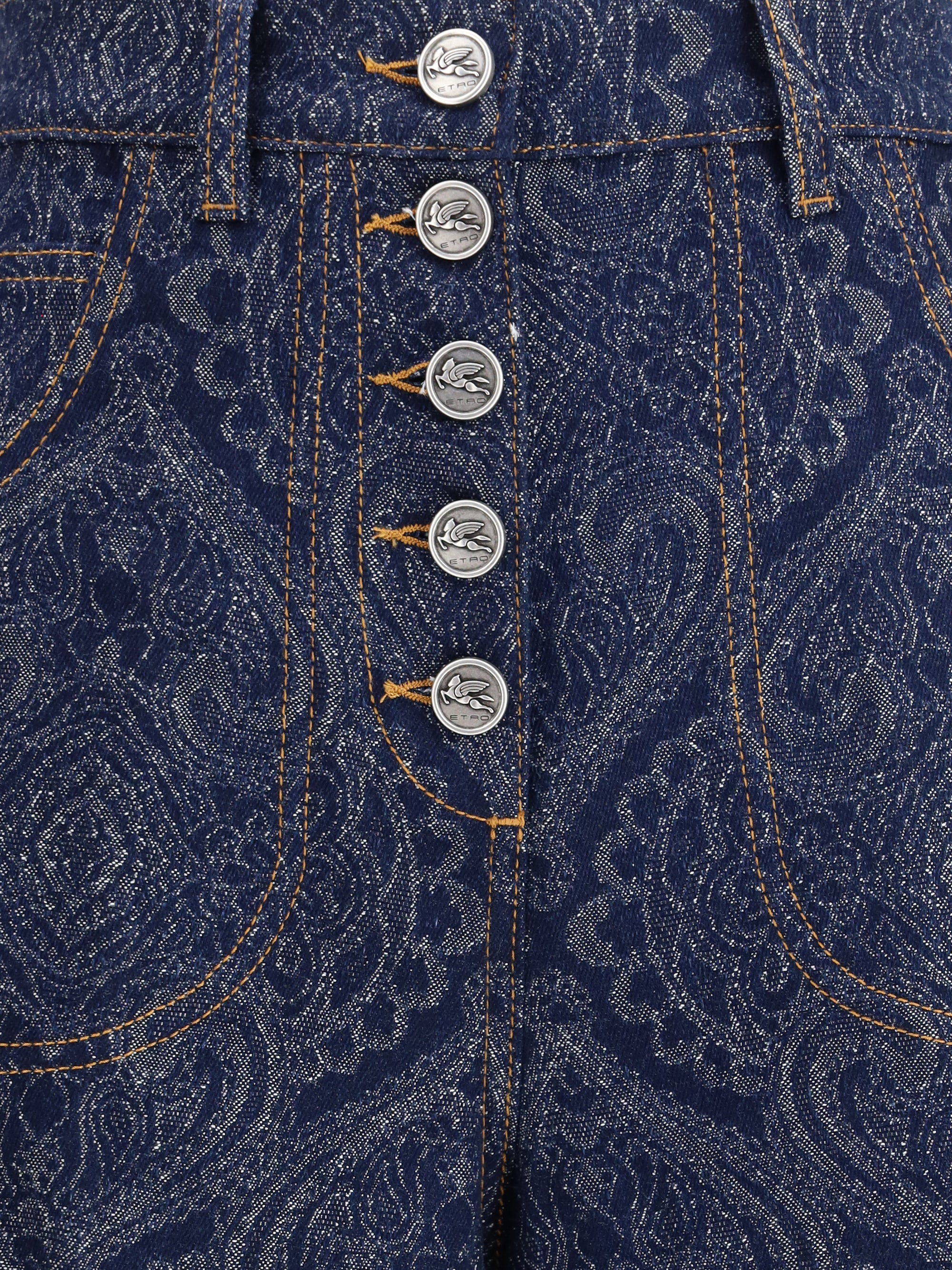 ETRO 27 jacquard-patterned flare jeans