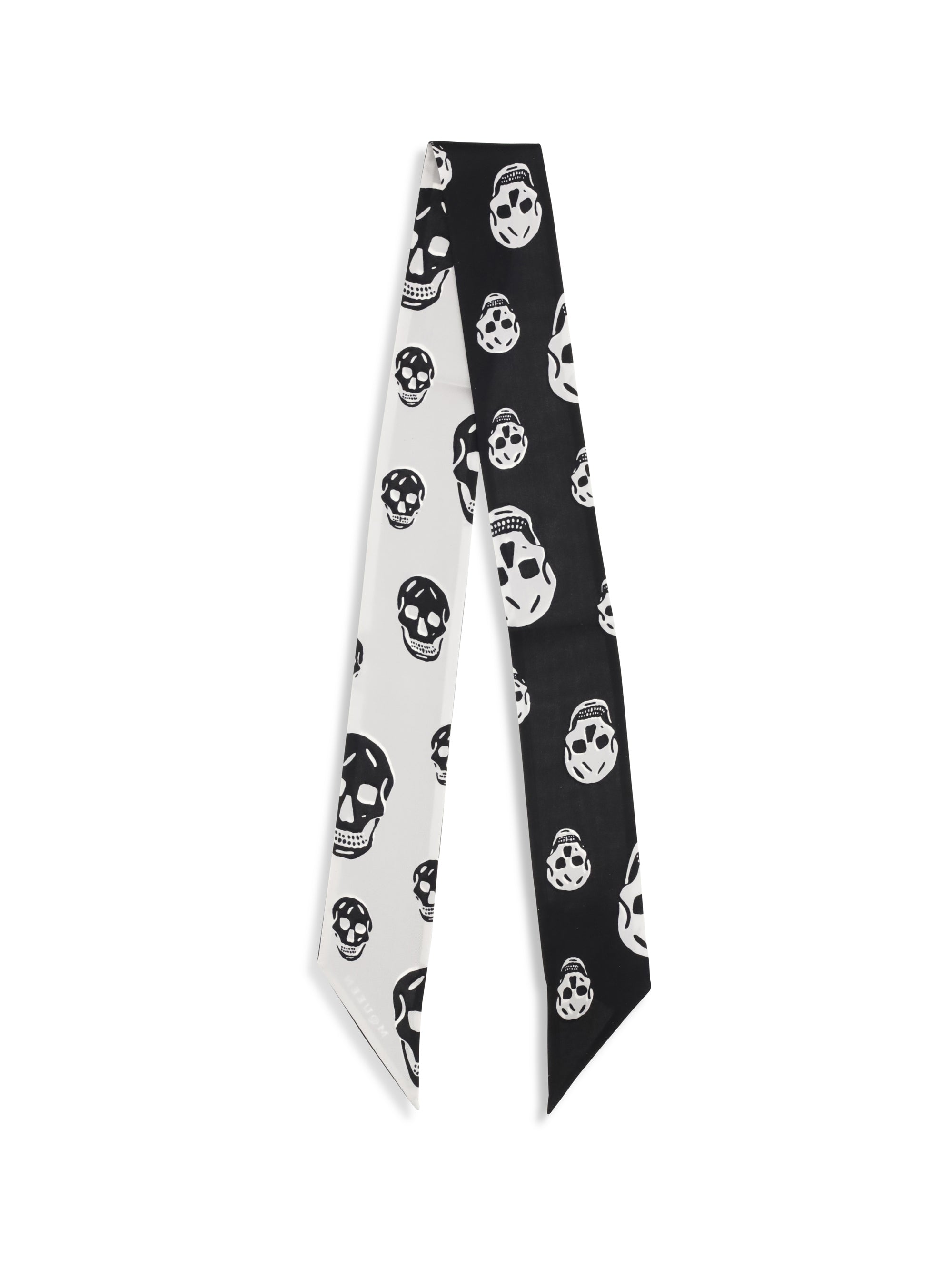 ALEXANDER MCQUEEN OS skull ribbon scarf