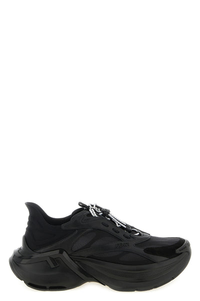 fendi f-light running sneakers in mesh