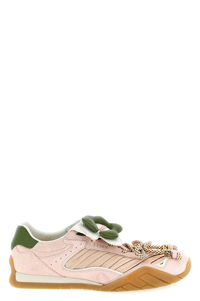 fendi wave pulse pleated satin sneakers