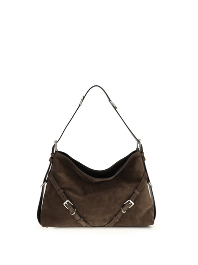 medium voyou shoulder bag in glossy leather
