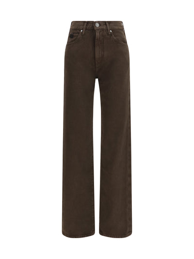 high-rise straight-leg jeans