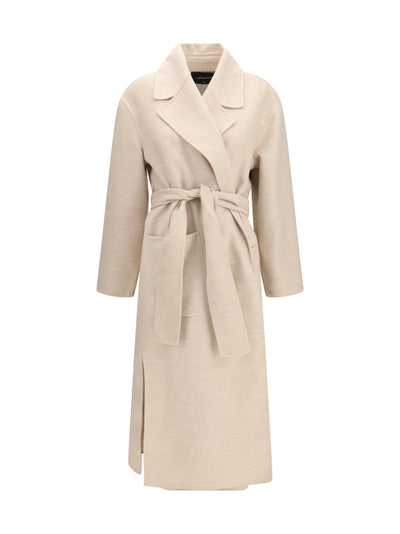 belted double wool coat