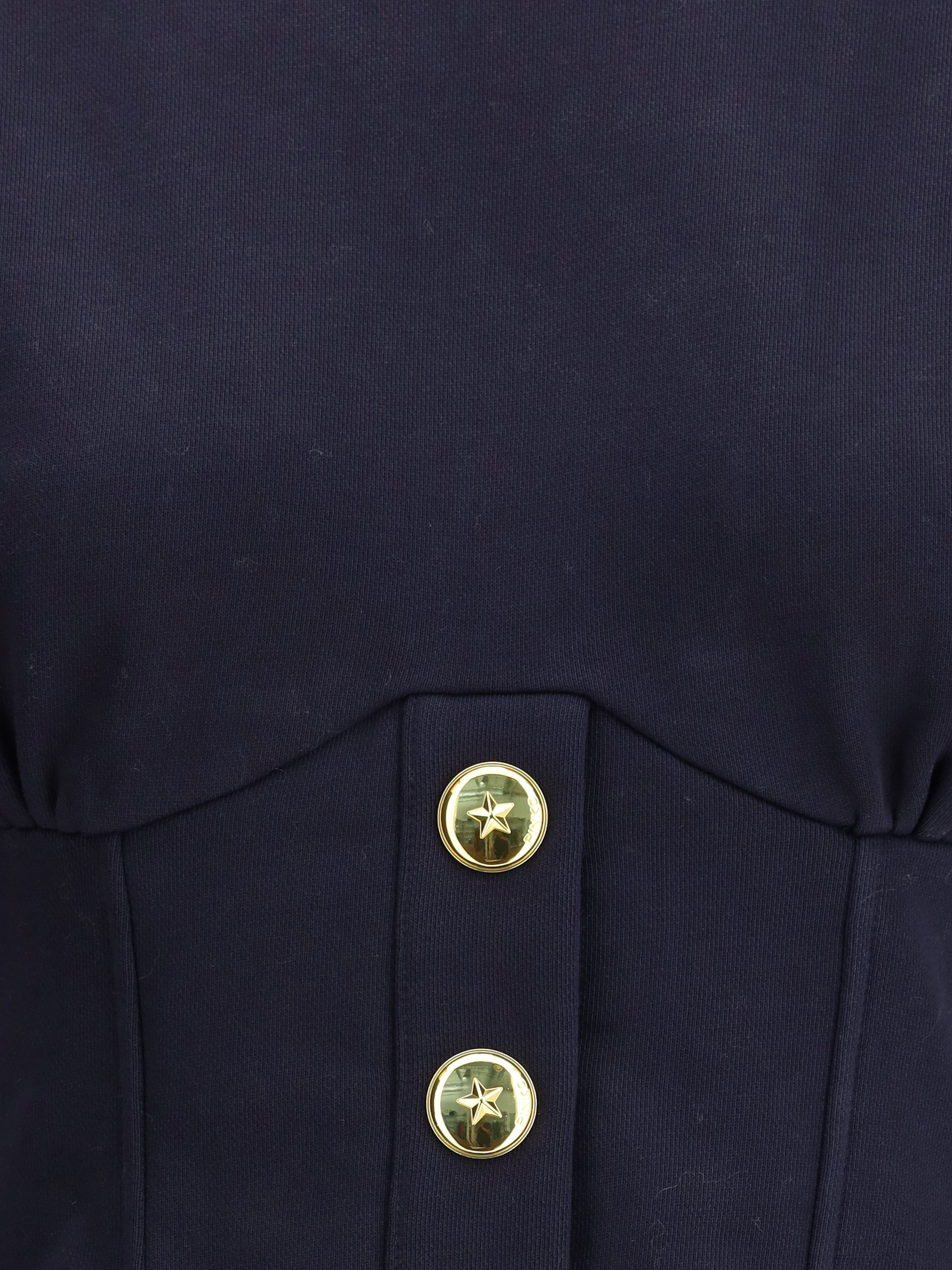 PINKO L cotton sweatshirt with corset detail