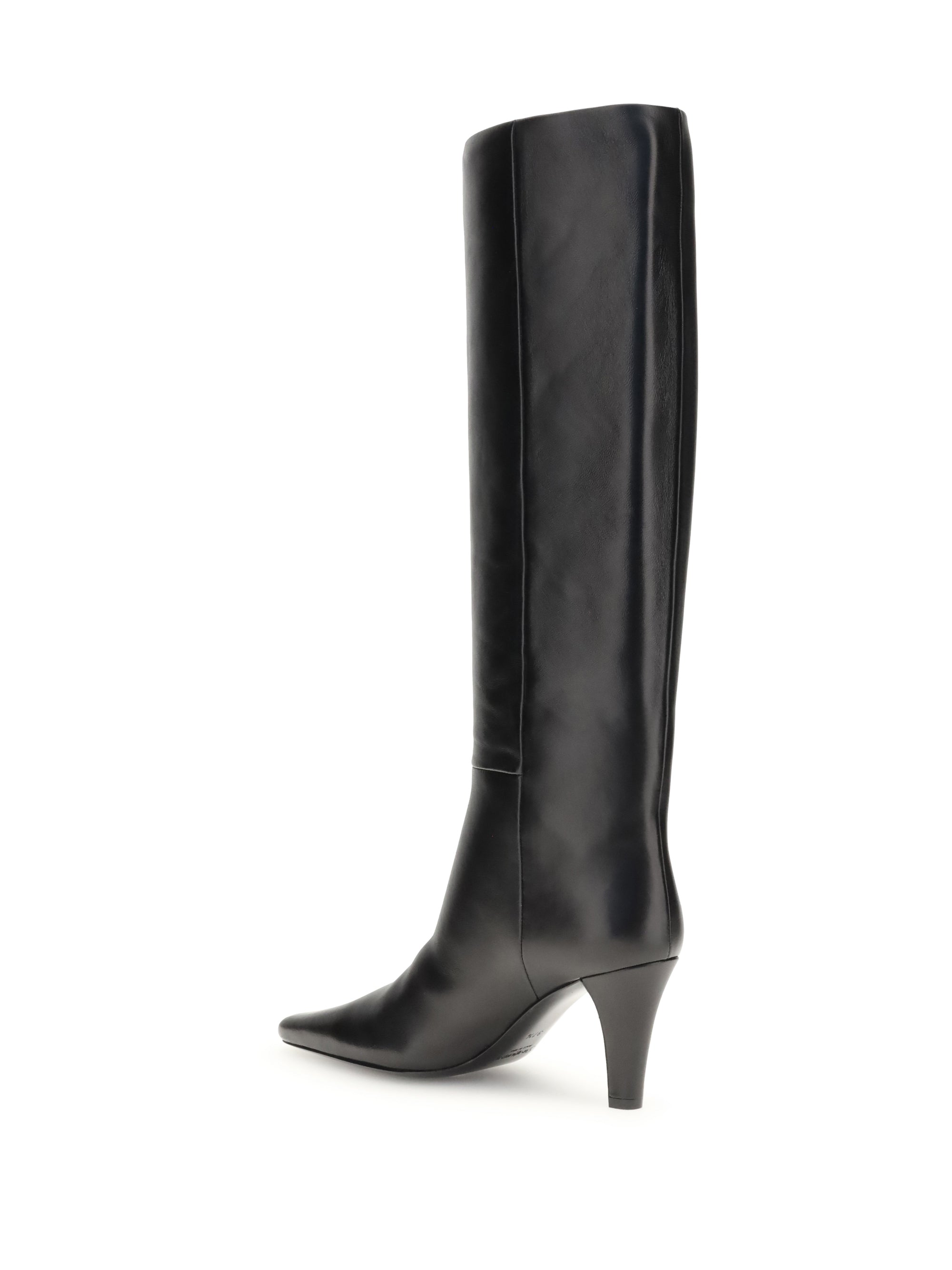 SAINT LAURENT 37 high leather boots