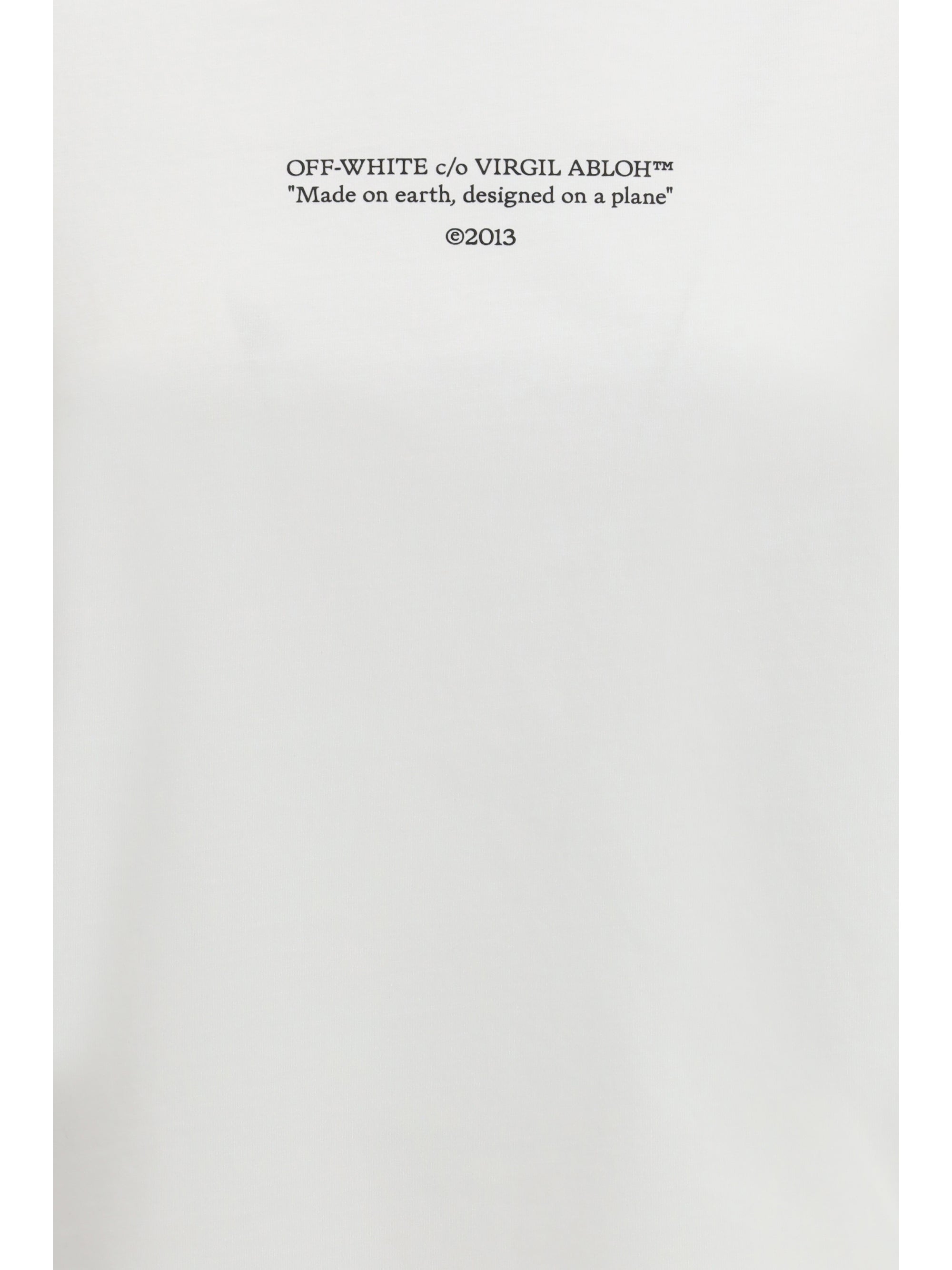 OFF-WHITE L made on earth, designed on a plane t-shirt