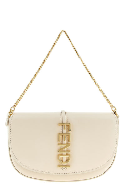 leather fendigraphy wallet on chain