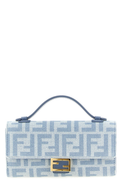 fendis continental baguette wallet on chain stands out for its geometric silh