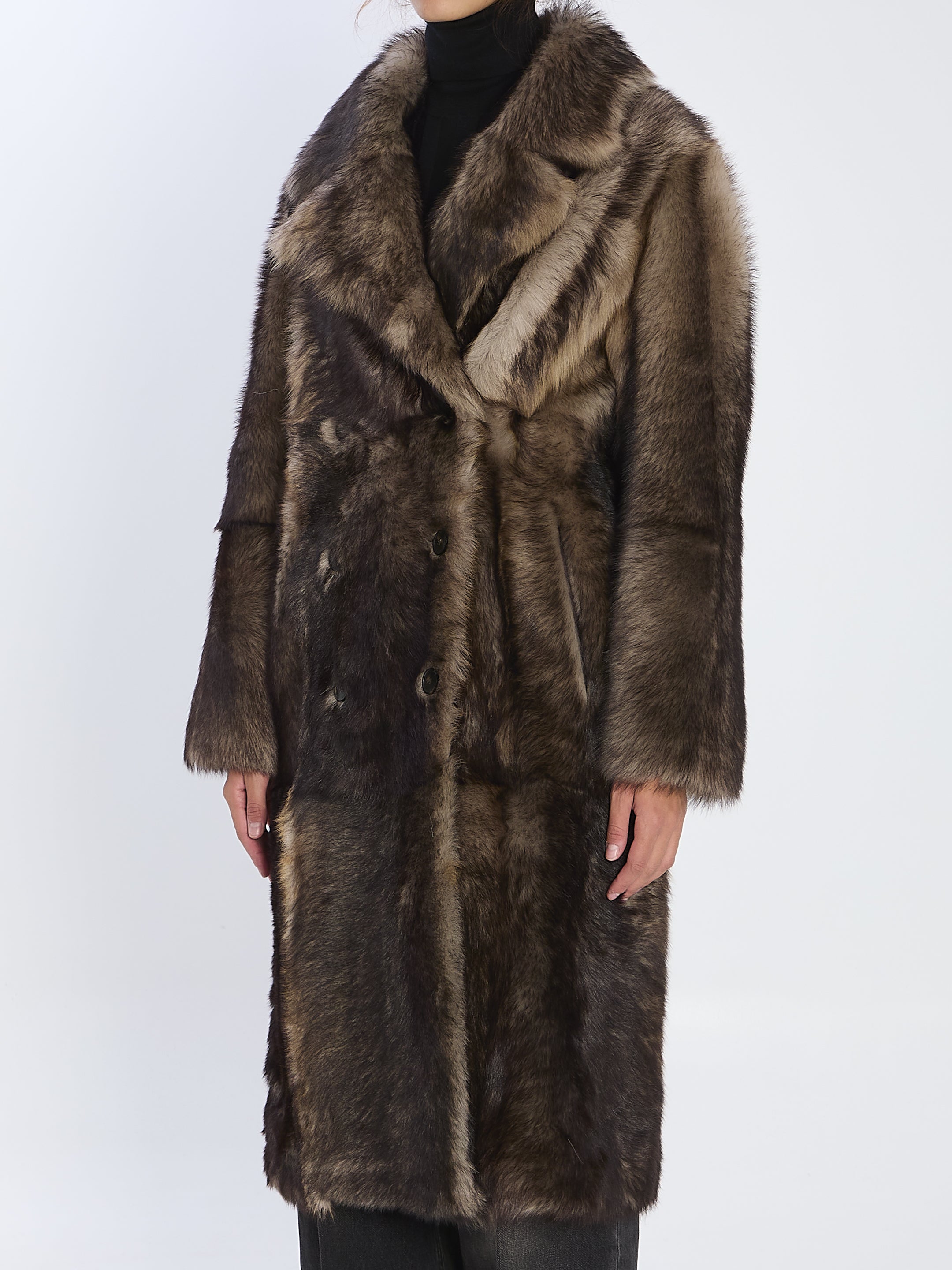 YVES SALOMON 36 lamb fur coat