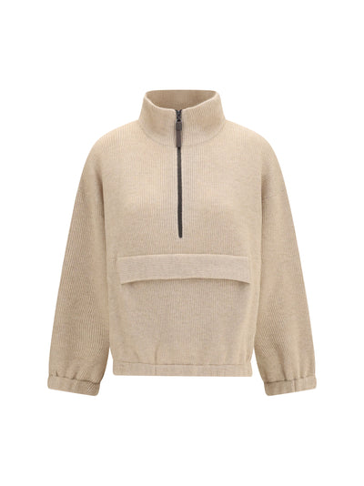 cashmere half-zip sweater