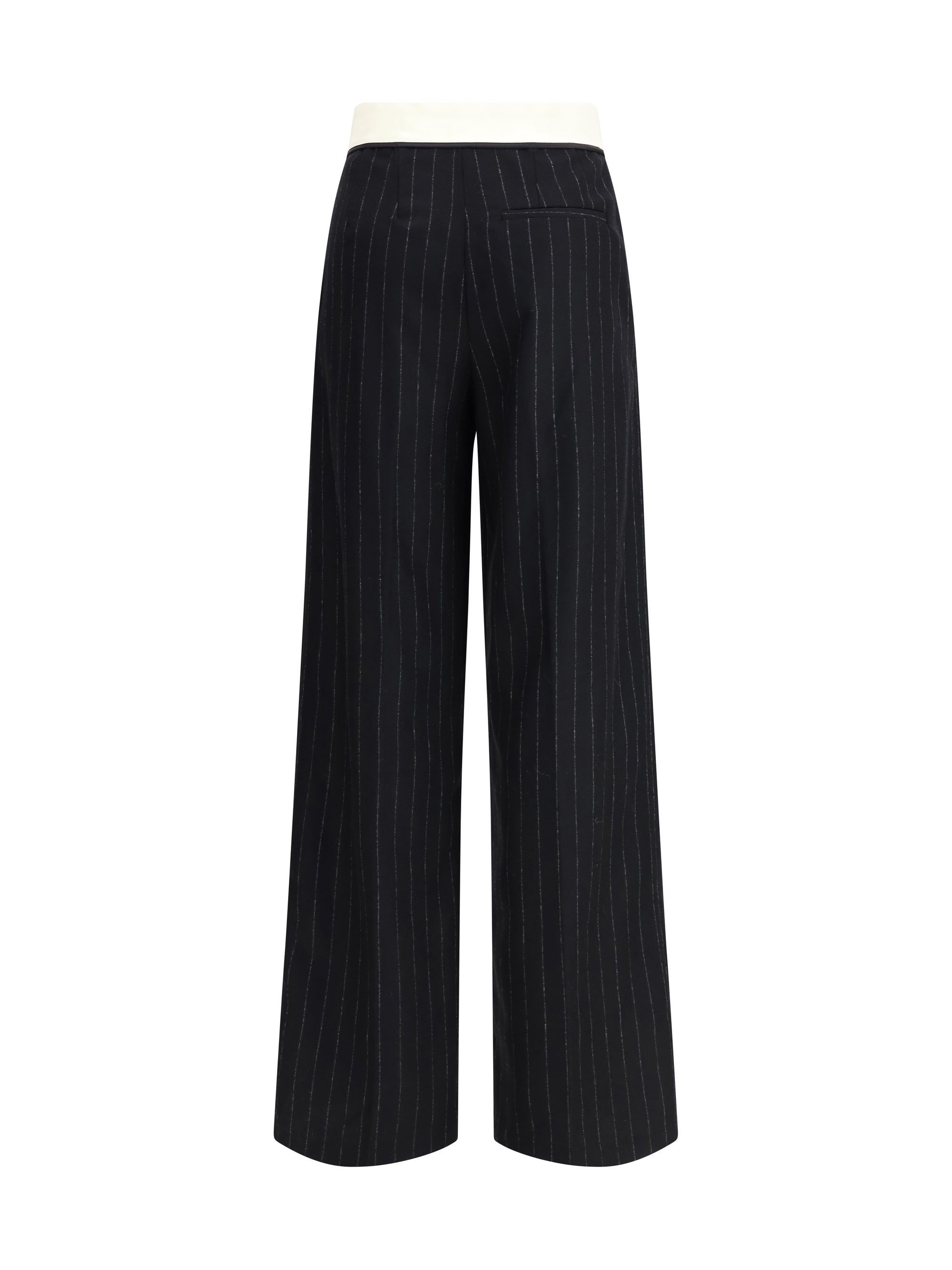 FORTE_FORTE I sartorial high-waisted pinstripe wool-blend trousers