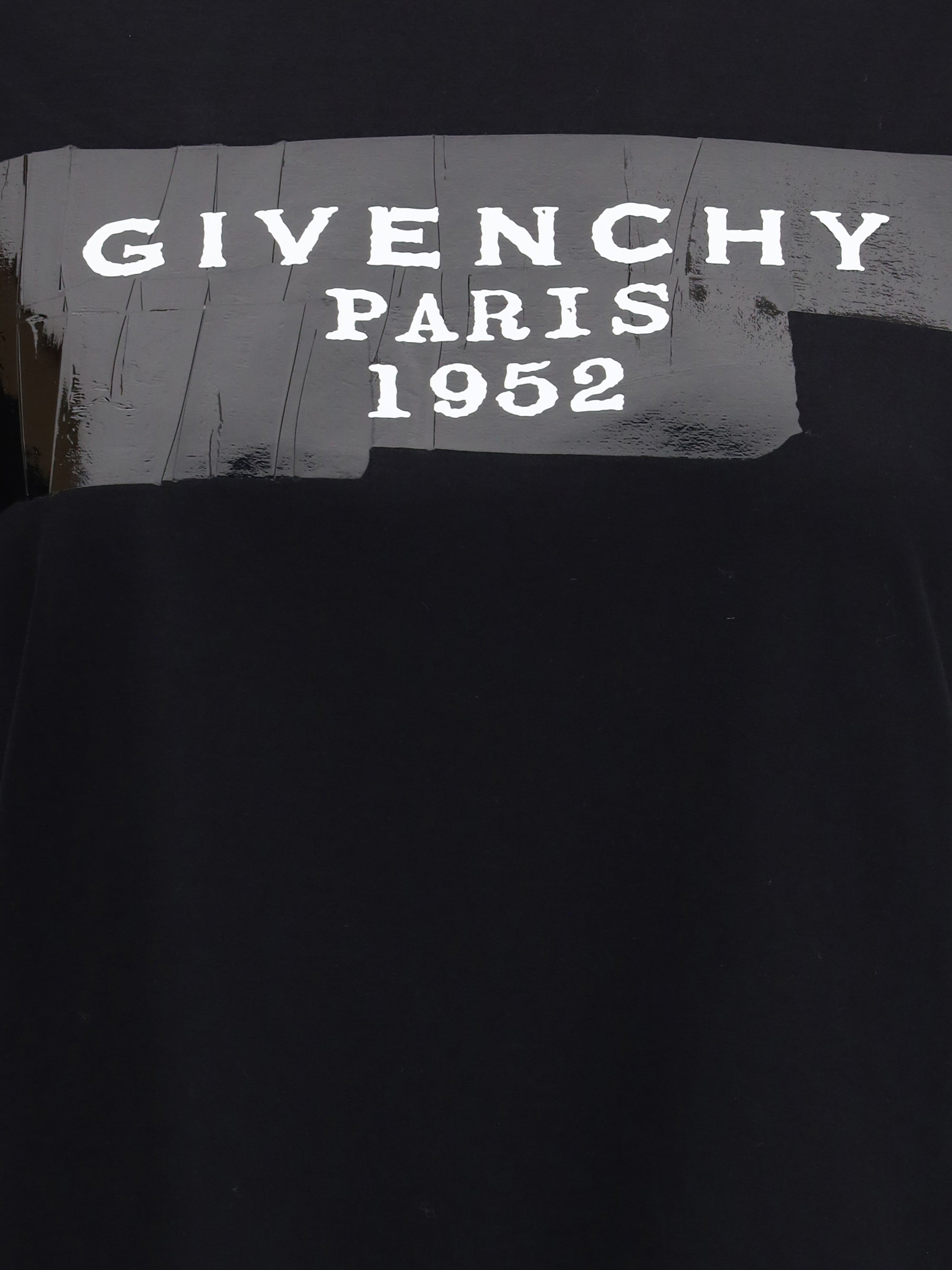 GIVENCHY M cotton t-shirt with print black givenchy tape