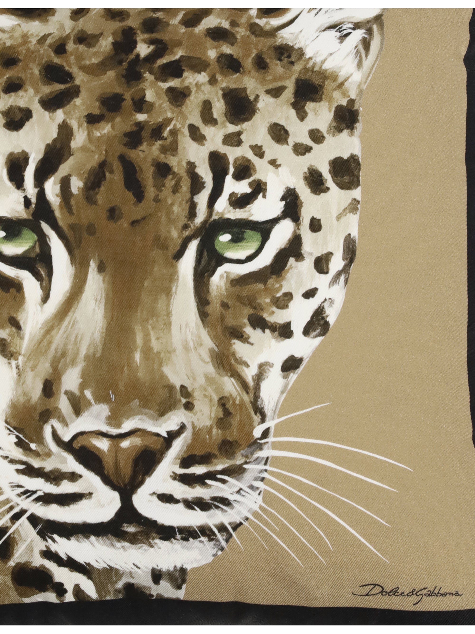 DOLCE & GABBANA OS leopard canvas pillow