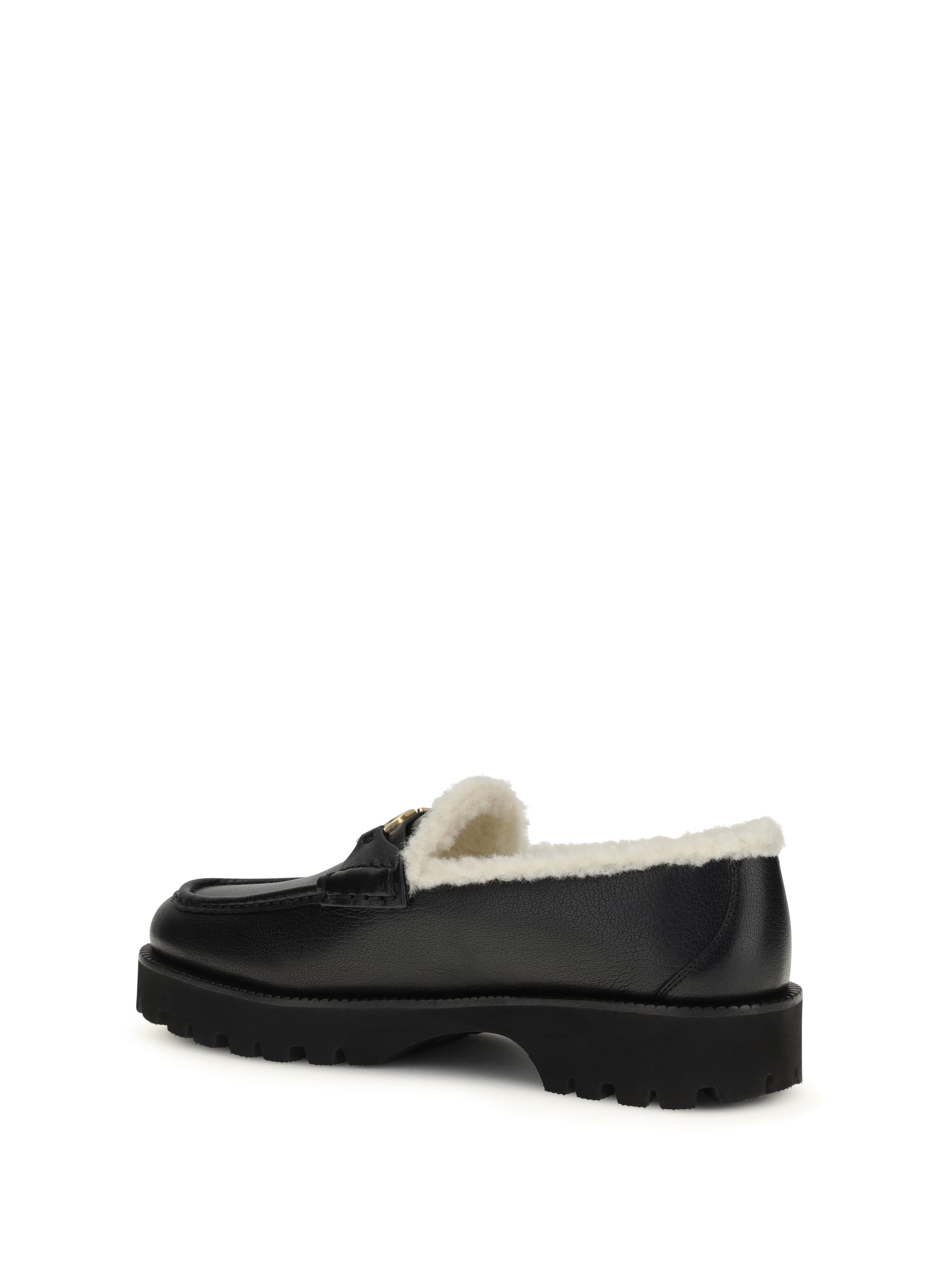 VALENTINO GARAVANI 42 vlogo fur loafers