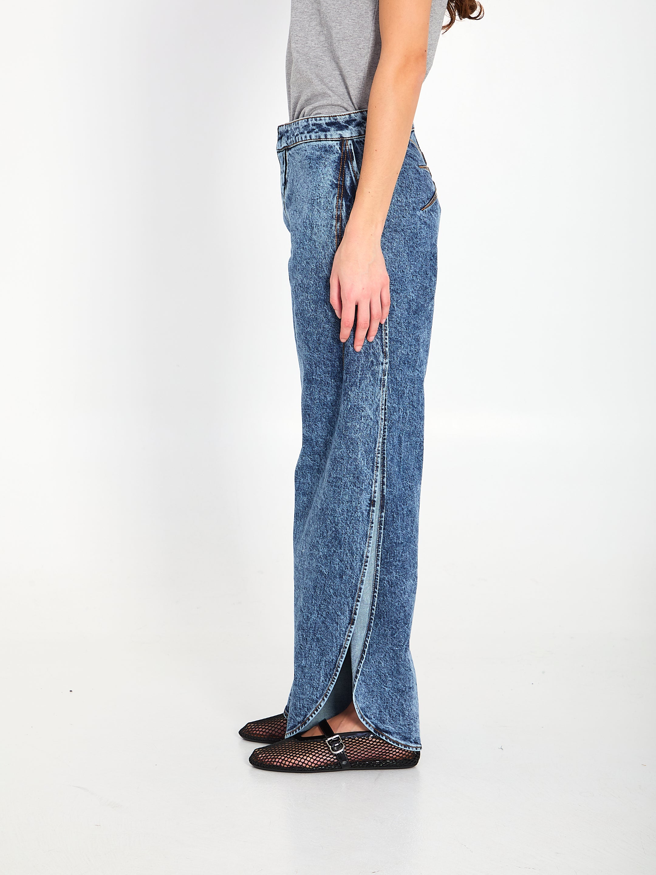 ALAIA 36 petals denim jeans