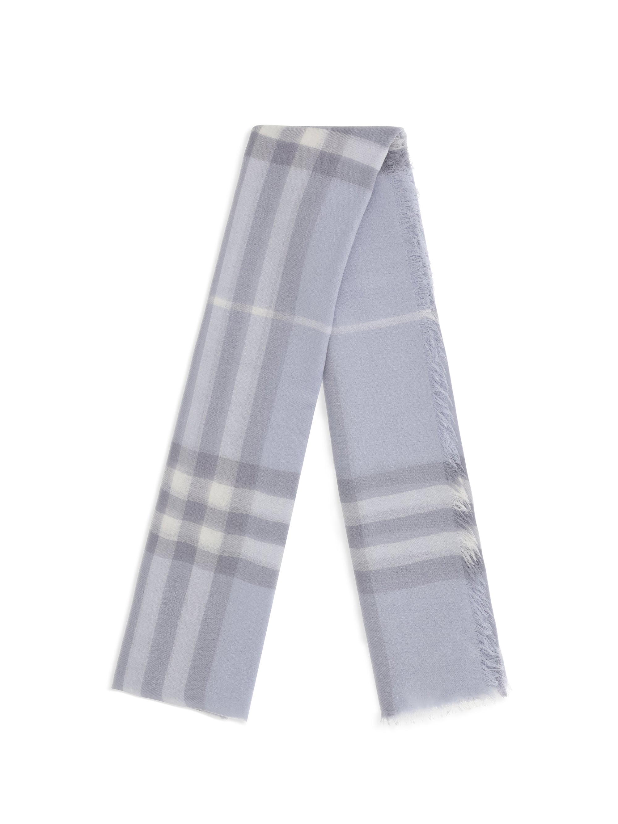 BURBERRY OS wool check wide scarf