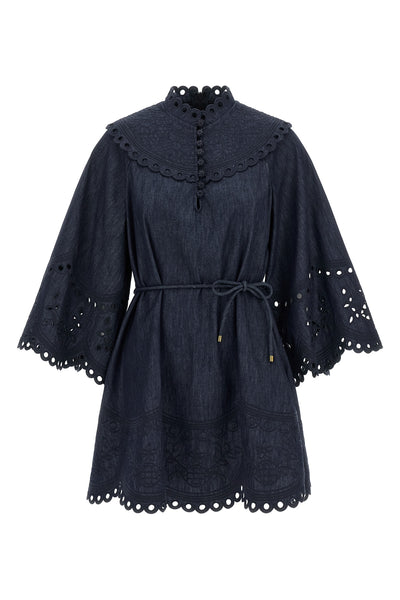 mahon cotton denim mini dress