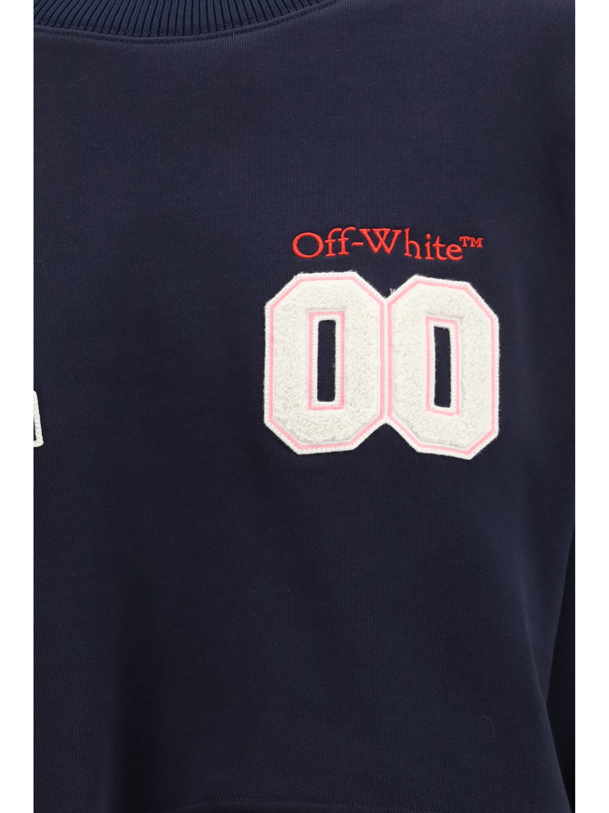 OFF-WHITE M royal patch cropped sweatshirt