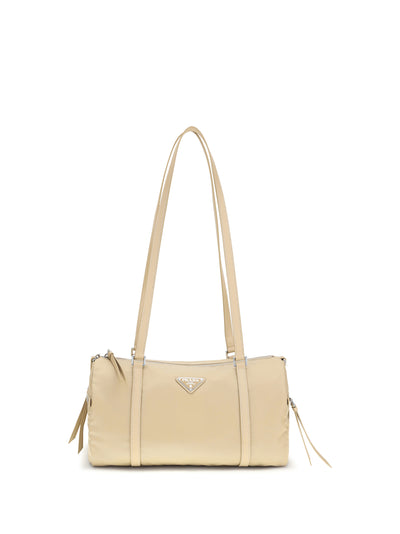large re-nylon and saffiano shoulder bag