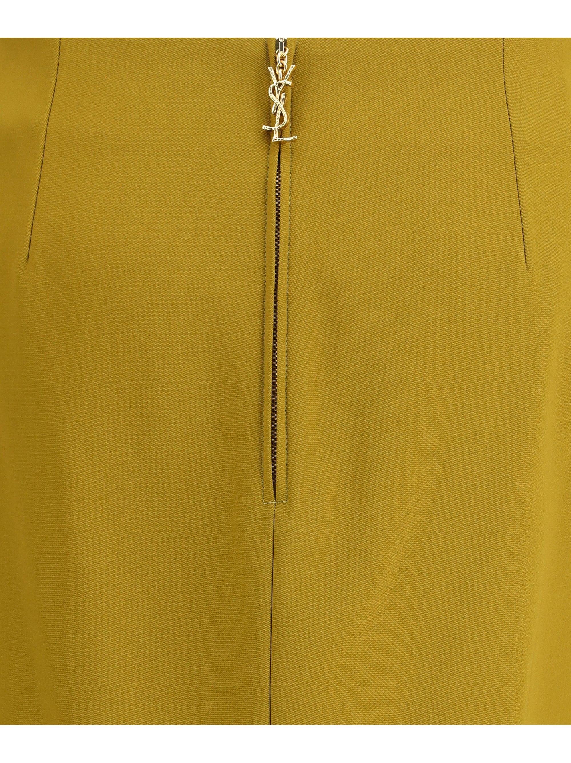 SAINT LAURENT 38 satin pencil skirt