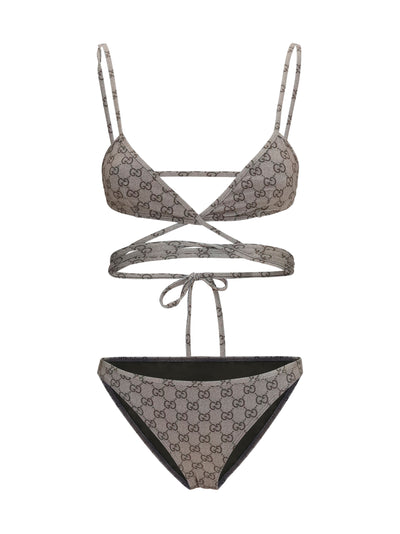 printed stretch jersey bikini