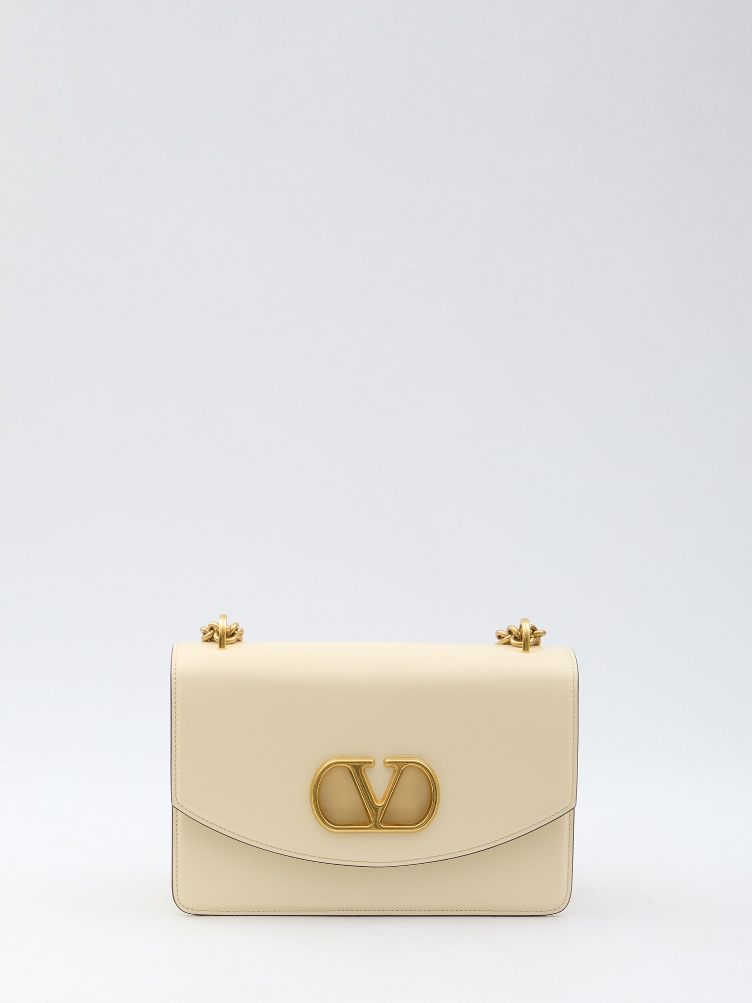 VALENTINO GARAVANI OS white vain shoulder bag