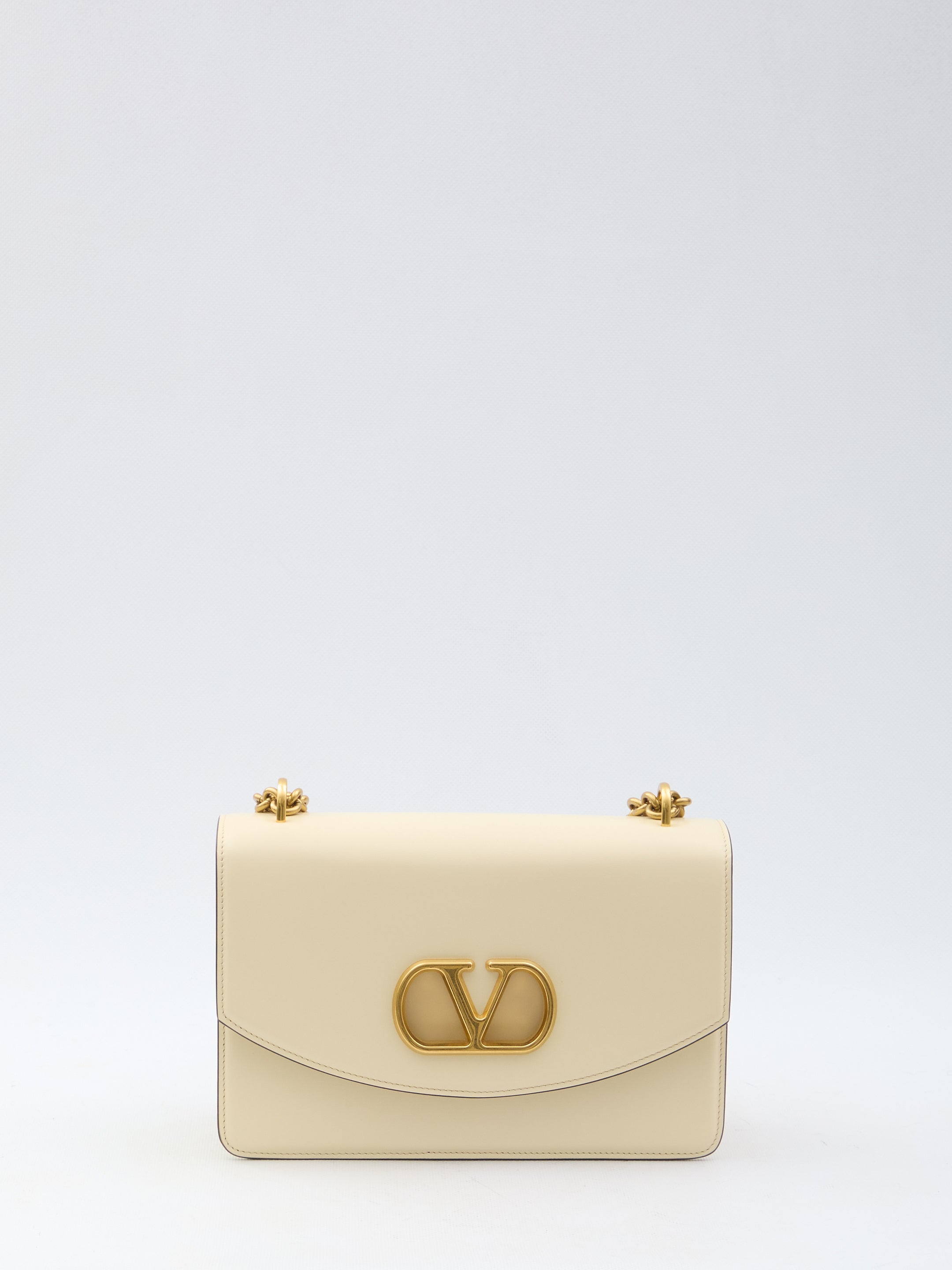VALENTINO GARAVANI OS white vain shoulder bag
