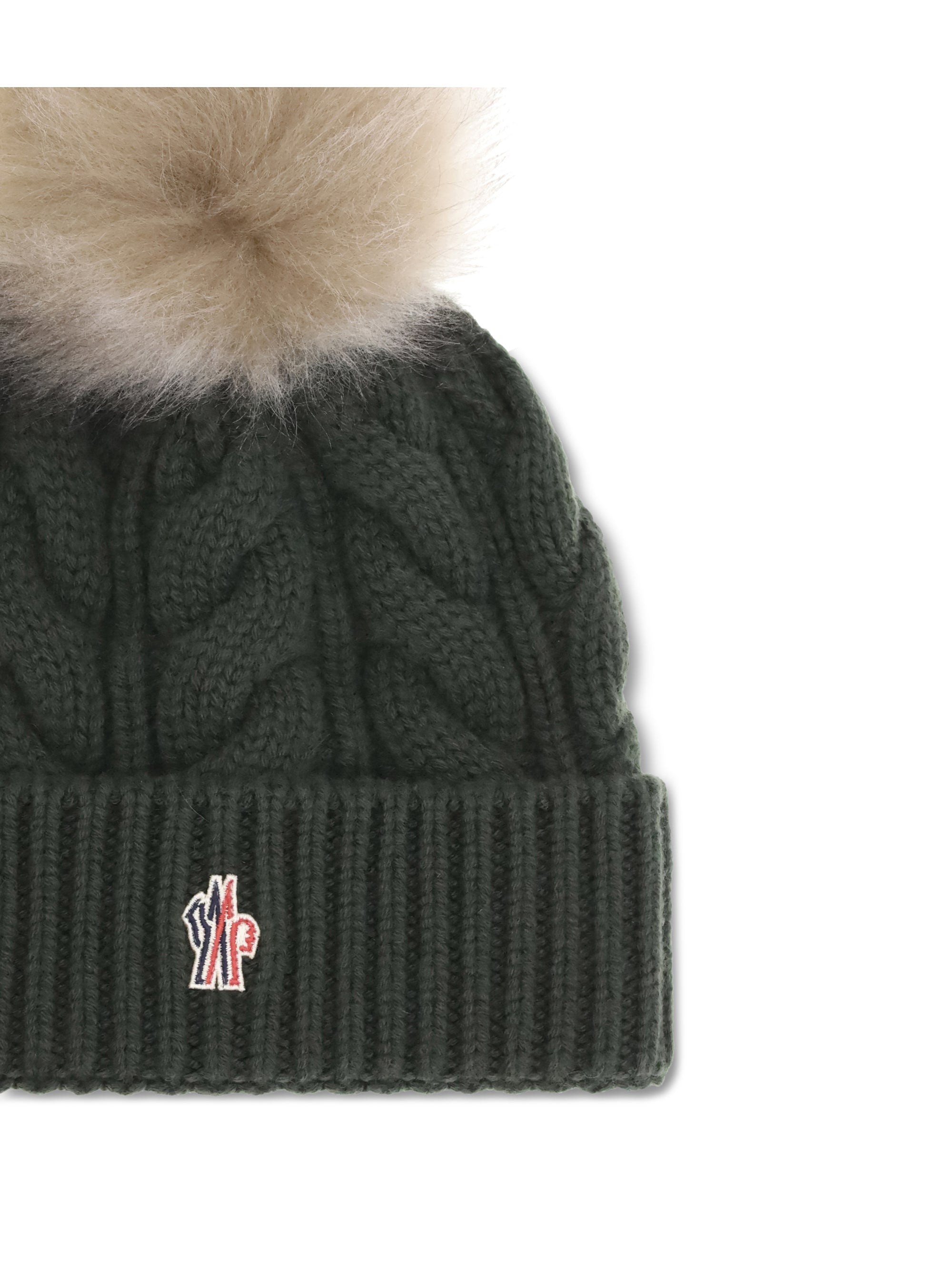 MONCLER GRENOBLE OS beanie hat with pon pon