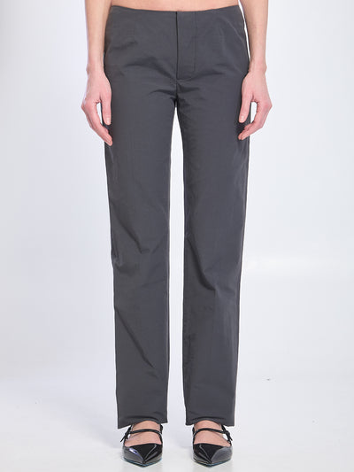 grey trousers