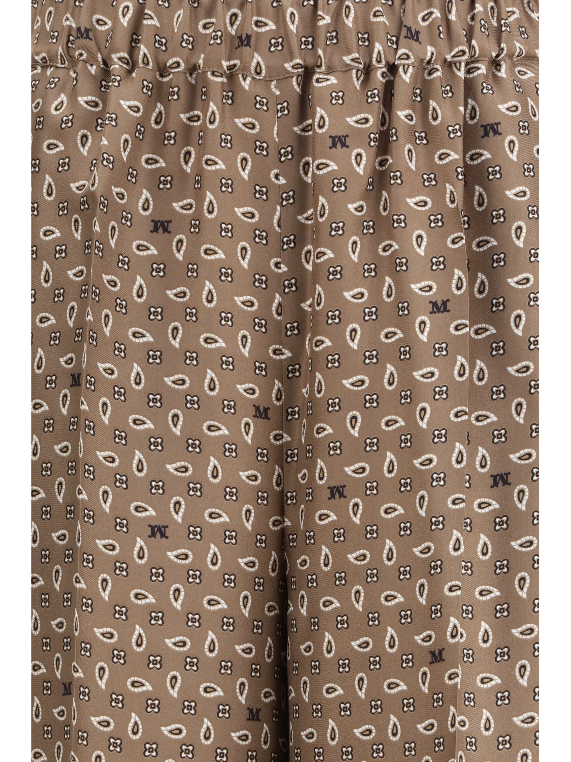 MAX MARA 40 printed silk vischio pants