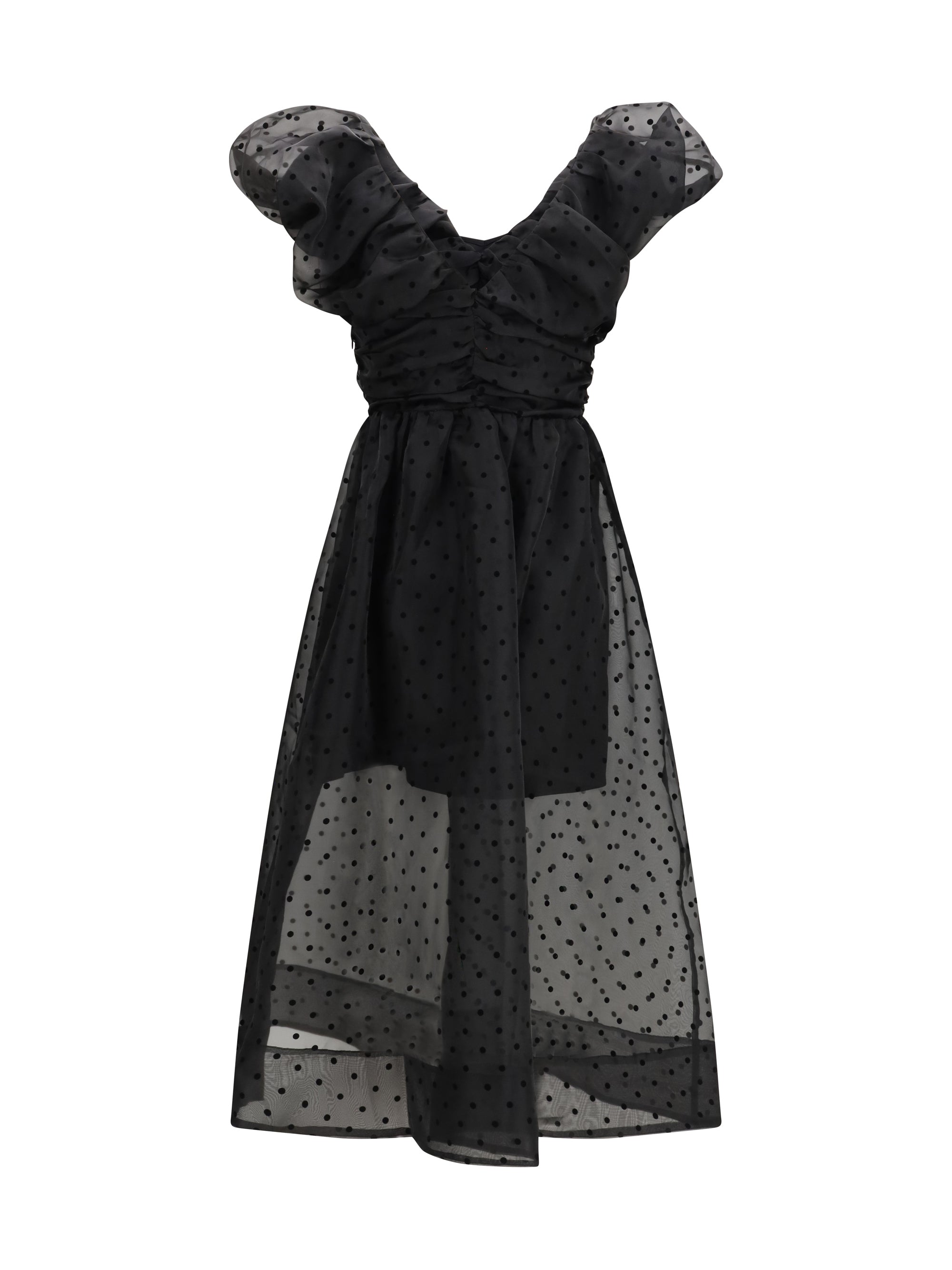 GANNI 36 long organza dress